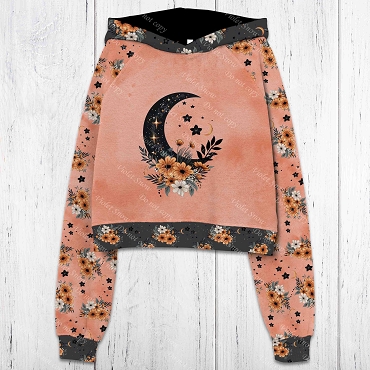 Shabby Chic Floral Moon panel